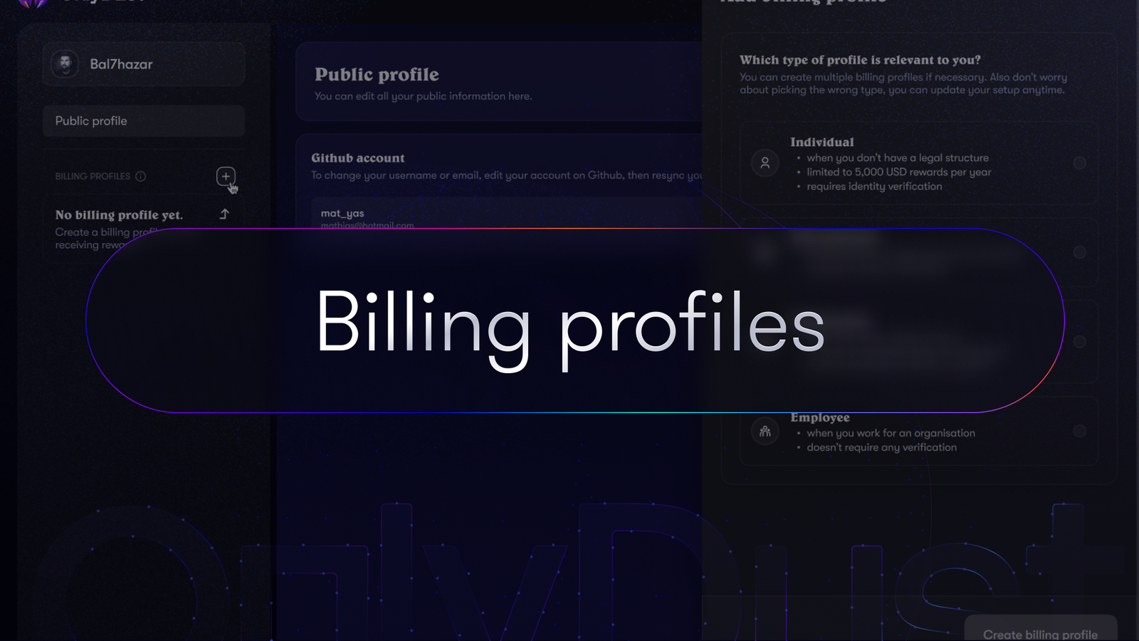 Product update: billing profiles